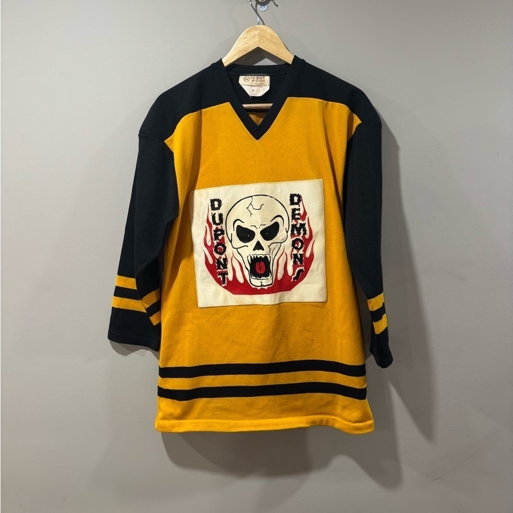 80’s DuPont Demons Hockey Jersey - Knit Made in Canada